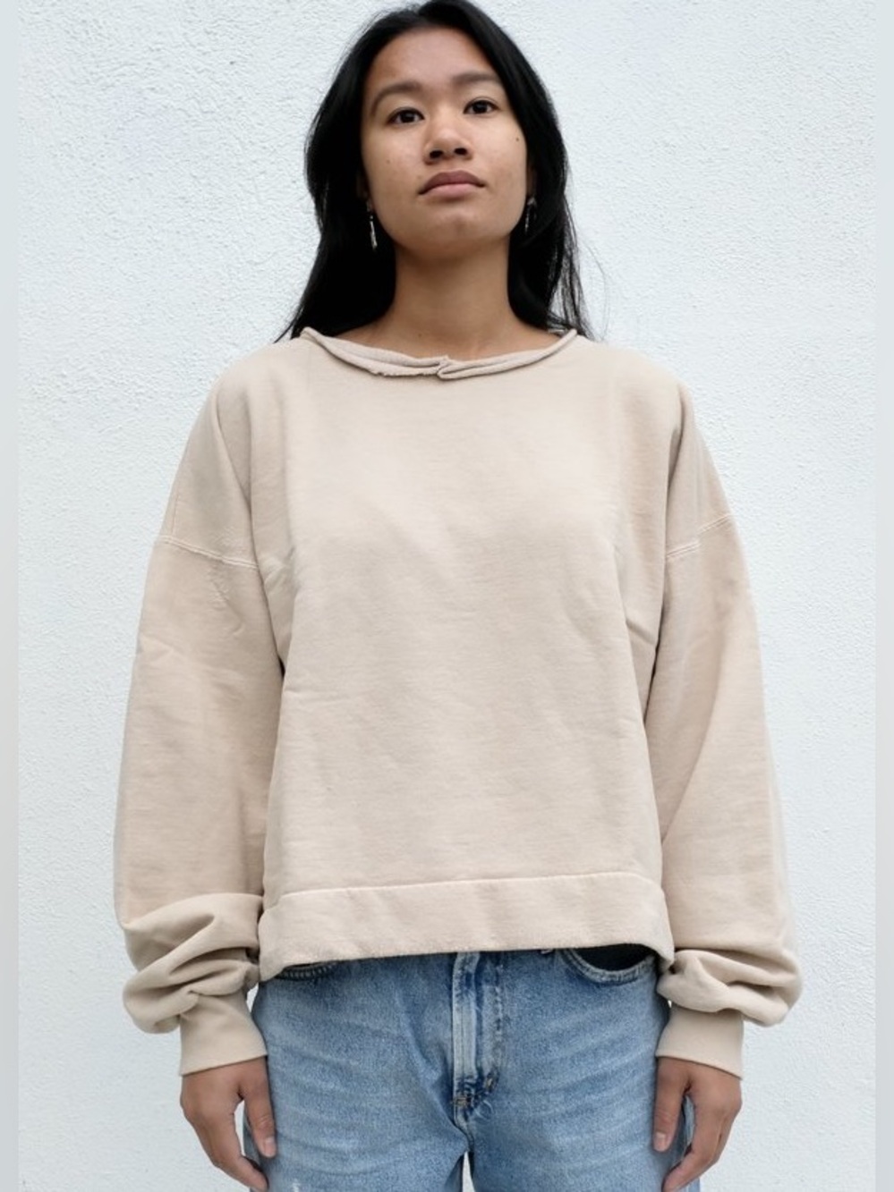Rachel Comey Mingle Sweatshirt, Beige, Medium, Large